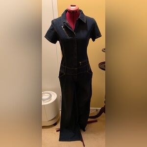 Nevada Stretch Jean Jumpsuit with flare legs